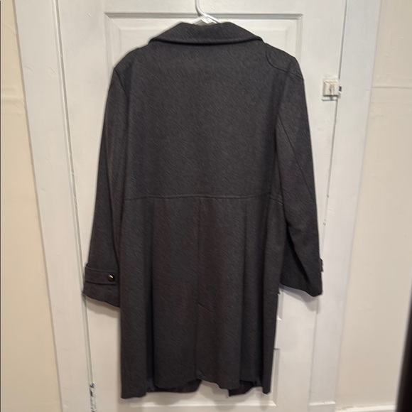 Tallissime Charcoal Military Inspired Wool Coat Size 18W - Picture 4 of 12